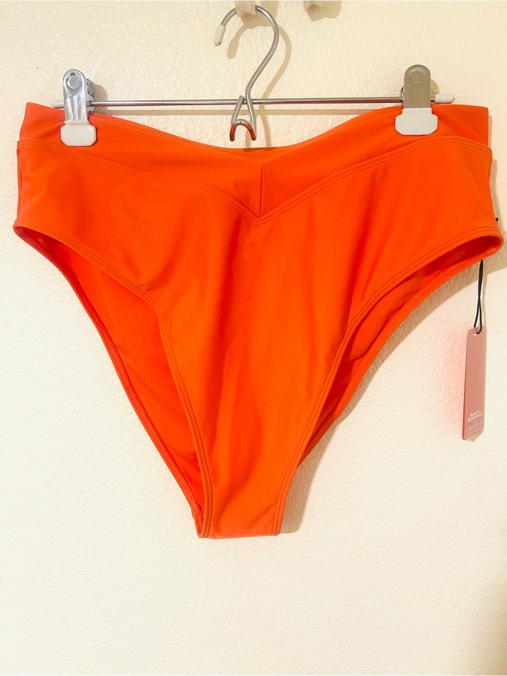 Sports Illustrated High-Waist V-Front Women's Swim Bottoms - Bright Orange